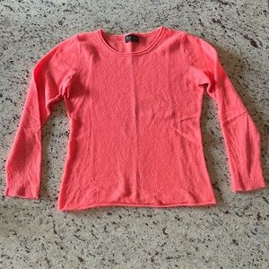 Claudia Nichole Bright Pink Long Sleeve Cashmere Sweater